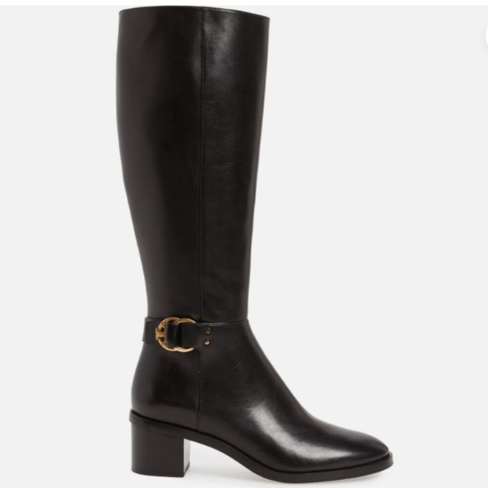 TORY BURCH Leather Marsden Knee-High Boots / Size 8